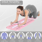 Pilates Reformer Board, Portable Home Pilates Machine, Full Body Workout Equipment, Resistance Band Training System, Core Strengthener, Glute Leg Toner, LED Timer Calorie Display