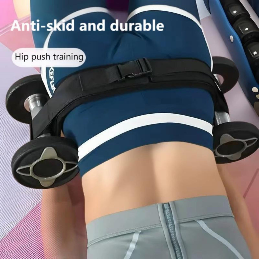 Exercise Hip Thrust Belt Workout Equipment Weighted Adjustable for Glute Strength Training, Use with Heavy Duty Kettlebells