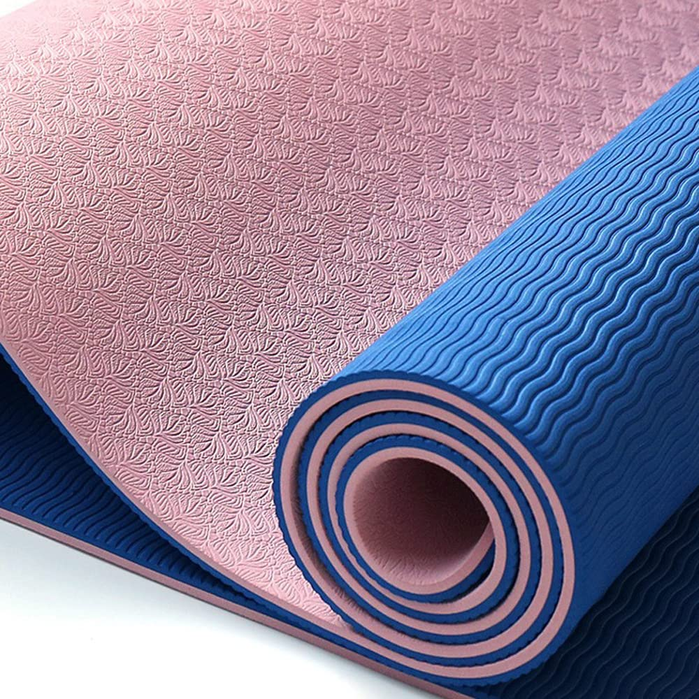 HJB VISSO Yoga Mat, Non Slip Pilates Fitness Exercise Mat with Alignment Marks for Women Men, 183 x 61 x 0.6cm Thick Eco Friendly TPE, Carrying Strap & Storage Bag Included